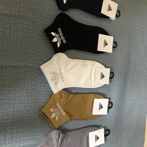 Adidas black blue white yellow purple socks